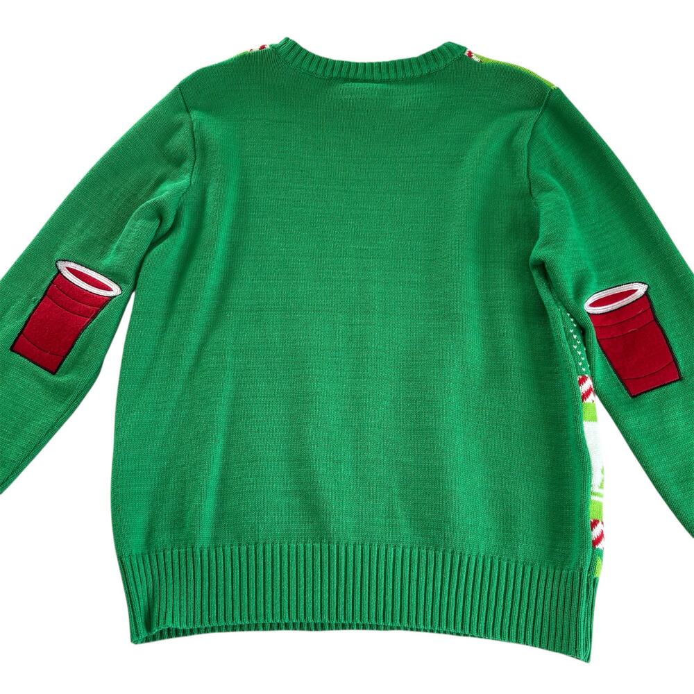 Spencers Green Wonderful Time For A Beer Ugly Christmas Sweater Adult Large - Picture 5 of 6